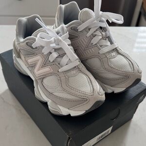 New Balance Kids' White Gray and Pink Sneakers